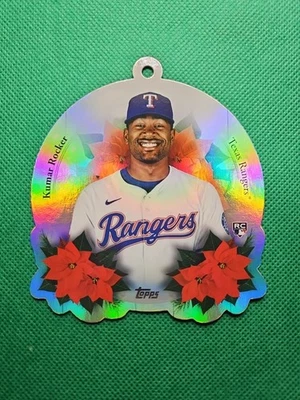 2025 Topps Holiday Kumar Rocker #OO-4 Oversized Die-Cut Ornaments RC Rangers - Image 1 of 2