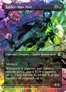 Spider-Man Noir FOIL BORDERLESS - 0204 - Uncommon Marvel's Spider-Man SPM MTG - Picture 1 of 1