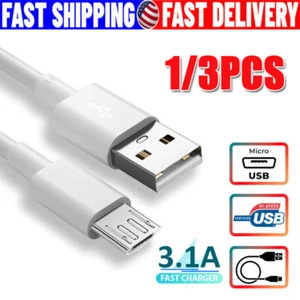 3/6ft Micro USB Fast Charging Cable Cord For Samsung Android Phone Charger - Picture 1 of 24