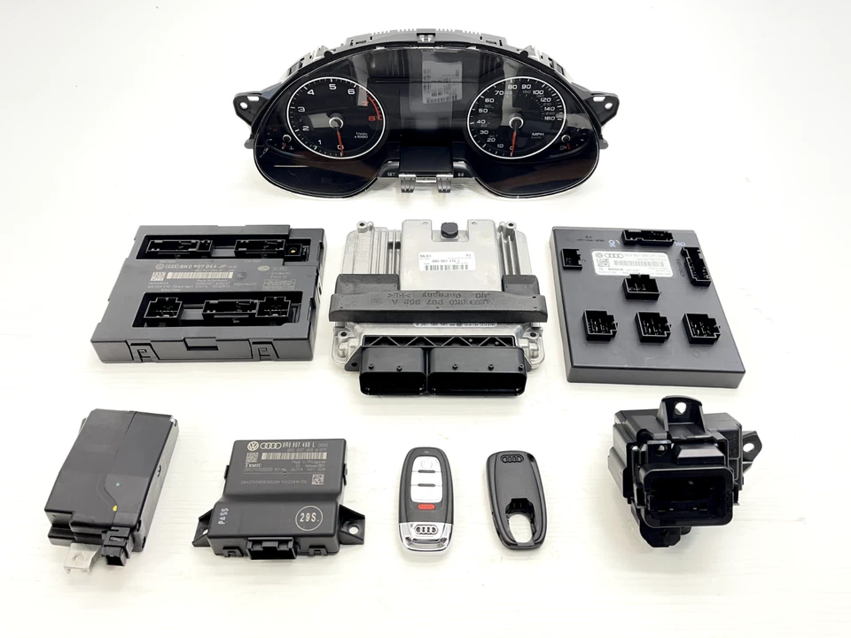 AUDI A4 ALLROAD 2013-2016 BCM ECM ECU BLOQUEO MÓDULO INMOVILIZADOR LLAVERO CLÚSTER Foto 1 de 4