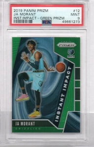 Ja Morant 2019-20 Panini Prizm Instant Impact Rookie Green Prizm PSA 9 Graded - Bild 1 von 1