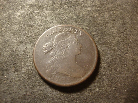 1805 VF Bold Date Smooth Flan Draped Bust Large Cent RXR BBX Cover
