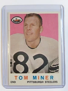 1959 Topps Tom Miner Rookie #52 football card Pittsburgh Steelers - Picture 1 of 7