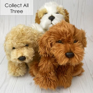 Labradoodle Dog Soft Toy Plush Teddy Cavapoo Cockapoo Labradoodle Cuddly 30cm - Picture 1 of 13