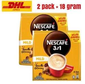NESCAFE 3 in 1 Mild Smooth & Creamy Instant Coffee 50 Sticks ( 2-pack) - Picture 1 of 4