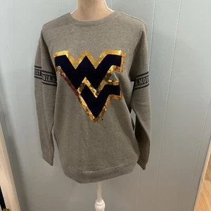 Sudadera Victorias Secret Rosa WVU West Virginia Mountaineers Bling Pequeña Muestra - Imagen 1 de 11