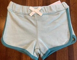 3 Months Carters Baby Girls Lightweight Elastic Waist Pull On Cotton Shorts Aqua - Picture 1 of 2