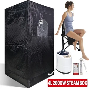 Super Large 2000W 4L Full Size Portable Steam Sauna Personal Home Spa w/ Remote - Picture 1 of 16