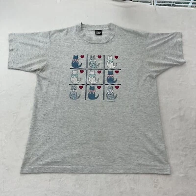 Camiseta De Colección 91 Crazy Cat Dama Pantalla Estrellas XL Gris Puntada Única Hecha en EE. UU. Foto 1 de 4