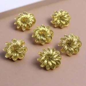 10 piezas cuentas de malla de alambre doradas 25x8 mm - Imagen 1 de 8