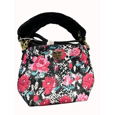 Betsey Johnson Mujer’s Negro Rojo Flora Clutch Bandolera Monedero SKU 5241 Foto 1 de 4