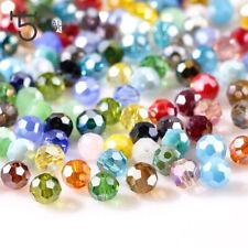 Round Spacer Glass Beads Colorful Faceted Crystal Beads Jewelry Making Findings