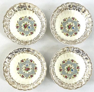 Set of 4 Vintage Limoges Lyric Pattern 22 K Gold Trimmed Bowl 5.25" in Diameter - Picture 1 of 2