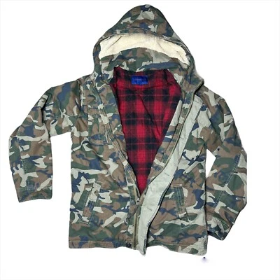 Aeropostale теплая куртка мужской камуфляж размер средний с капюшоном - Изображение 1 из 4