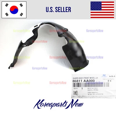 Front Fender Liner Left DRIVER Side ⭐GENUINE⭐ fits Hyundai Elantra 2021-2023 - Image 1 of 2