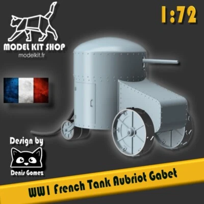 MODELKIT.FR 1:72 - Prototype de char français WW1 - Aubriot Gabet