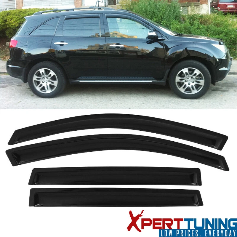 Compatível com 07-13 Acura MDX YD2 viseiras de janela defletor protetor de chuva vento conjunto com 4 peças acrílico - Imagem 1 de 4