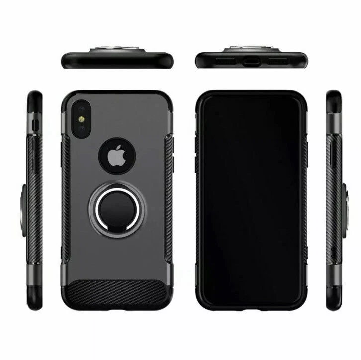 For iPhone /XS Max/Case Cover With Ring Holder Stand /Magnetic Vent Mount - Image 1 of 1