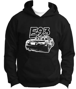 BMW E93 3 Series Cabriolet Hoodie DTG Print Logo Hoody Car Lover Sweatshirt Gift - Picture 1 of 5