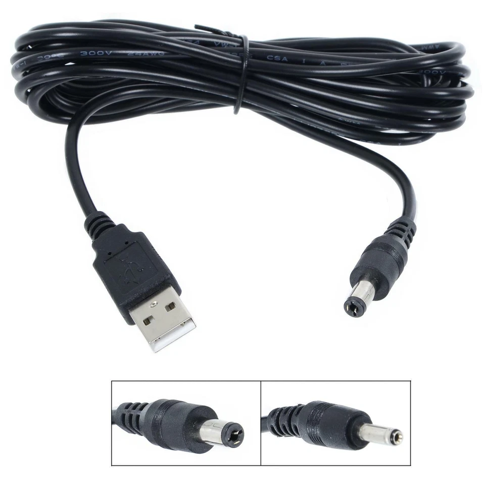 USB To DC Jack Power Cable 3m Extra Long For Animated Christmas Ornaments - Image 1 of 1
