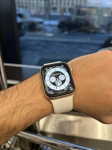 Apple Watch Series 5 GPS Cellular 44mm Gold Stainless Steel Case Stone Sportband - Picture 1 of 1