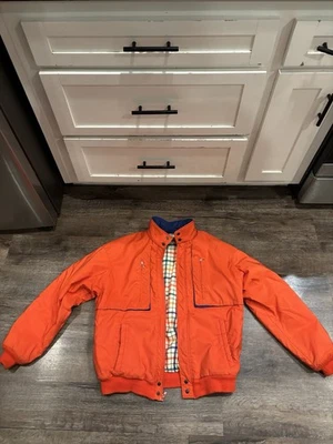 Abrigo Chaqueta De Colección Lobo By Pendleton Talla Grande Naranja Cremallera Completa Forro a Cuadros Hecho en EE. UU. Foto 1 de 4
