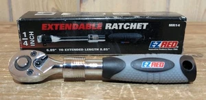 E•Z RED 1/4" Drive Extendable Ratchet 6.89" to 8.85" MR14 New In Box - Picture 1 of 6