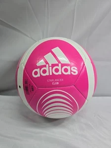 Balón de fútbol Adidas Starlancer Club talla completa - rosa y blanco talla 5 - Imagen 1 de 6