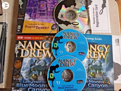 LOTE DE VIDEOJUEGOS PC NANCY DREW TREASURE ROYAL TOWER & LAST TRAIN TO BLUE MOON CANYON Foto 1 de 2