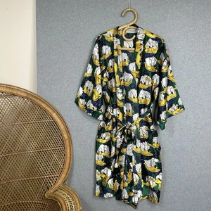 VINTAGE Davenport DONALD DUCK Looney Tunes 90s Dressing Gown w Tie One Size - Picture 1 of 11