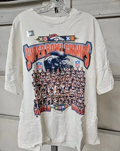 Vintage Denver Broncos Starter Mens Large T-Shirt Super Bowl XXXII Champs 1998 - Picture 1 of 9