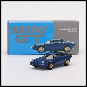 MINI GT 1/64 411 Lancia Stratos HF Stradale Bleu Vincennes NEW LHD DIECAST - Picture 1 of 8