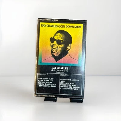 Ray Charles – Goin’ Down Slow Cassette Tape • Rare OOP Quicksilver  Records VG+ - Image 1 of 2