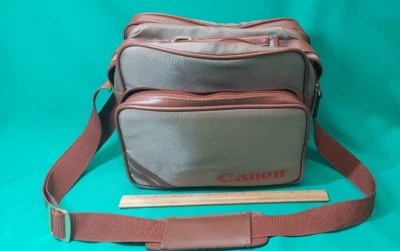 复古佳能复古乙烯基和尼龙胶片相机单肩包手提箱 — 第 1/3 张图片