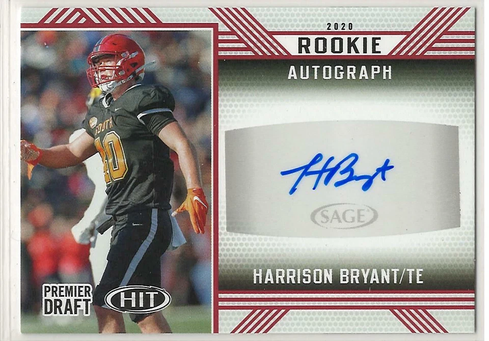 HARRISON BRYANT 2020 SAGE Premier Draft Low RED AUTOGRAPH auto FAU - Image 1 of 1