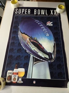 Vintage Super Bowl 1987 Rose Bowl 36x24 NFL Poster - Picture 1 of 15