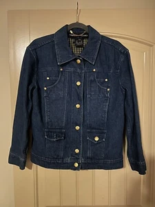 Escada Sport Womens Long Sleeve Casual Blue Denim Jean Button Up Jacket Size 34 - Picture 1 of 11