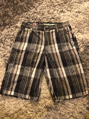 Pantalones cortos a cuadros Volcom para niños, talla 27/14 Foto 1 de 4