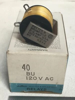RELÉ POTTER & BRUMFIELD D/V, AMF 120V 50/60Hz 4.6 VA 40 BU (LOTE DE 3) - Imagem 1 de 3
