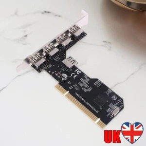 5 Ports USB 2.0 PCI Controller Card 480Mbps NEC720101 Chipset Desktop Converter - Afbeelding 1 van 9