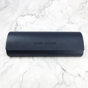 Warby Parker Eyeglasses Case Semi-Hard Blue Flip Top - Picture 1 of 8