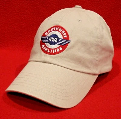 Northwest Airlines Retro 1941 Logo Gorra de bola Sombrero de bajo perfil - Piedra (Ligero. bronceado) Foto 1 de 4