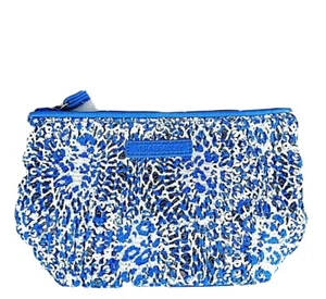 Bolso de Cosméticos Vera Bradley Camocat Azul Muñequera Malla Lentejuelas Brillante Deslizable Cremallera Nuevo - Imagen 1 de 8