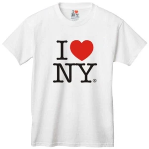 I Love NY New York KIDS Short Sleeve T-Shirt (White, Youth Large)
