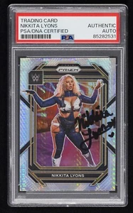 Nikkita Lyons Signed 2023 Panini Hyper Prizm Card #170 (PSA) WWE NXT Wrestler - Picture 1 of 2