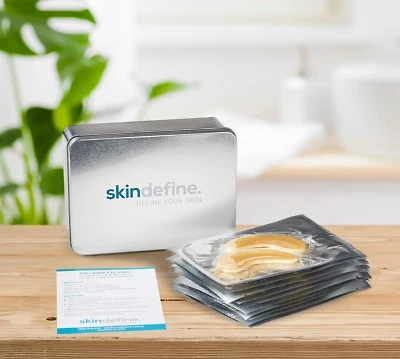 10 pairs BRIGHTENING COLLAGEN EYE MASKS- includes TIN FOR STORAGE- AU SELLER  - Image 1 of 4