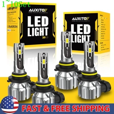 AUXITO Combo 9005+9006 LED Headlight Bulbs High Low Beam White 80000LM 1-10Set - Image 1 of 4