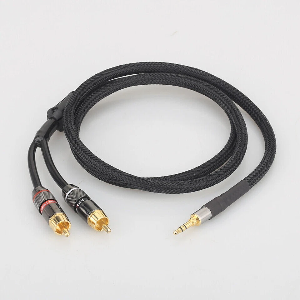 3.5mm to RCA Cable 2RCA to 3.5mm 2-RCA to AUX Cord Adapter Stereo Audio Y-Cable - Image 1 of 4