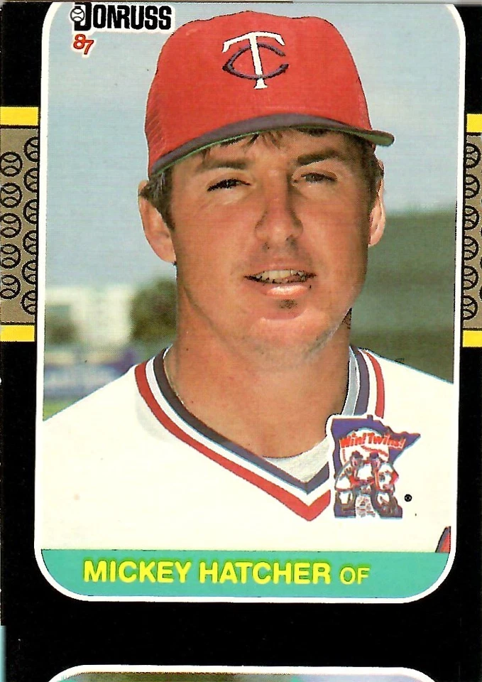 MICKEY HATCHER 1987 DONRUSS #491 (MISCUT) MINNESOTA TWINS - Image 1 of 1
