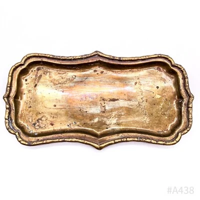 Jugendstil Tablett aus Messing mit Patina | 30x16cm - Bild 1 von 4